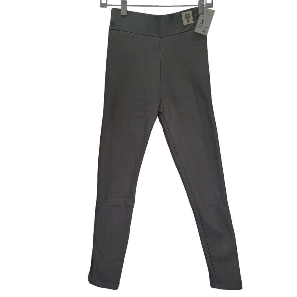 Sportswear Fleece Lined Pantyhose Pant Girls Black M 10 NWT